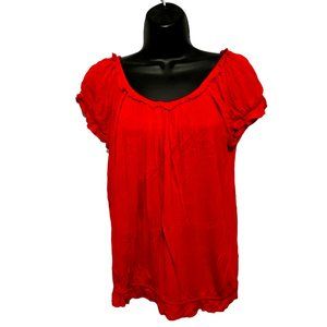 August Silk Women's Short Sleeve Blouse Size Medium EUC